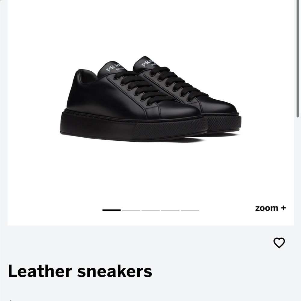 Prada leather sneakers - black - platform sole. Size 38. - Picture 10 of 10